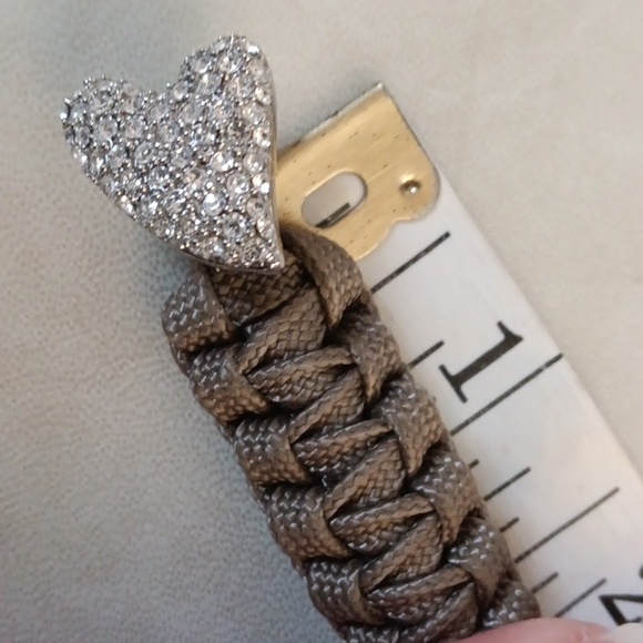 Elegant Parachute Cord Brown Heart Bracelet.